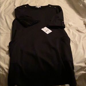 Dress black with low side pockets